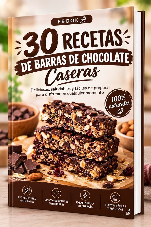 Portada: 30 Recetas de Barras de Chocolate Caseras