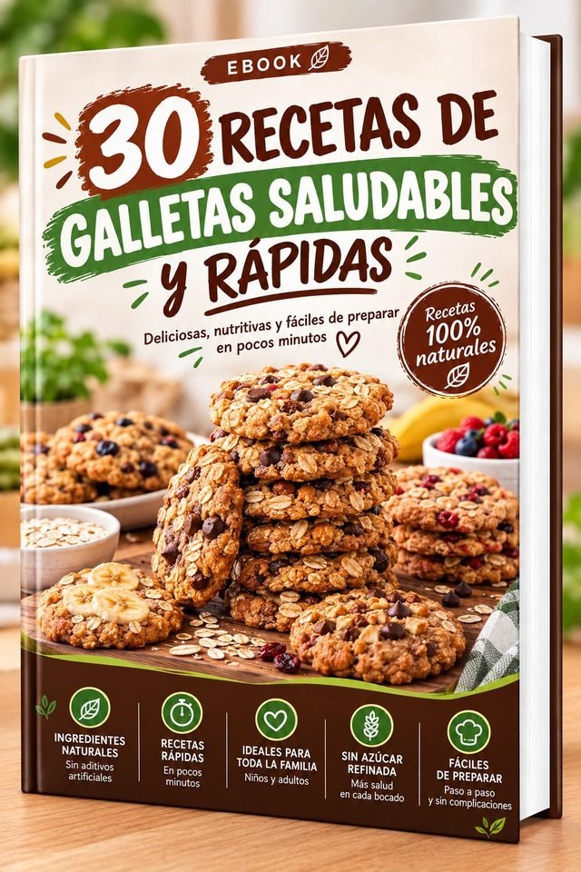 Portada: 30 Recetas de Galletas Saludables y Rápidas